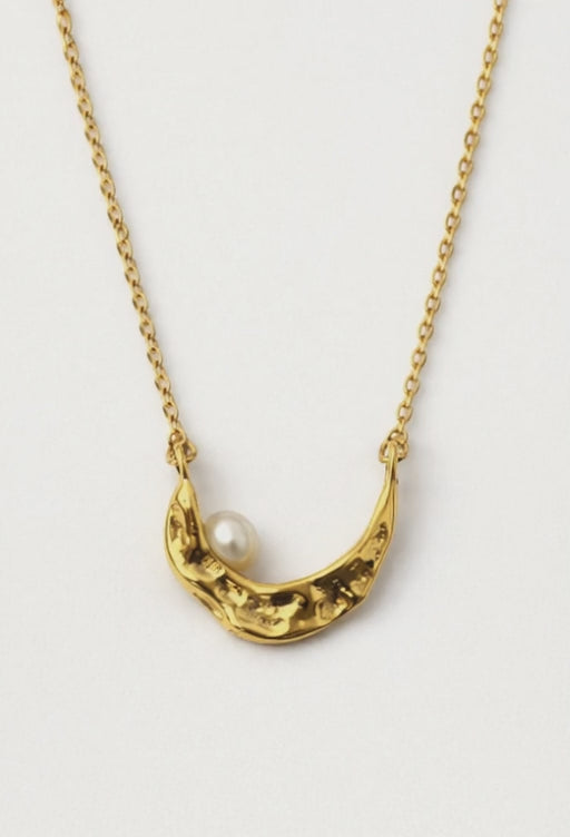 Elegante Edelstahl-Halskette mit Perle – 18K Vergoldet